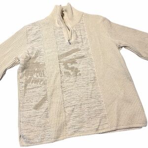 BOREN Off-White Men’s Knit Wool winter sweater